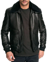 Mens Air Force Leather Bomber Jacket